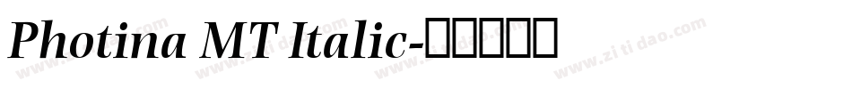 Photina MT Italic字体转换